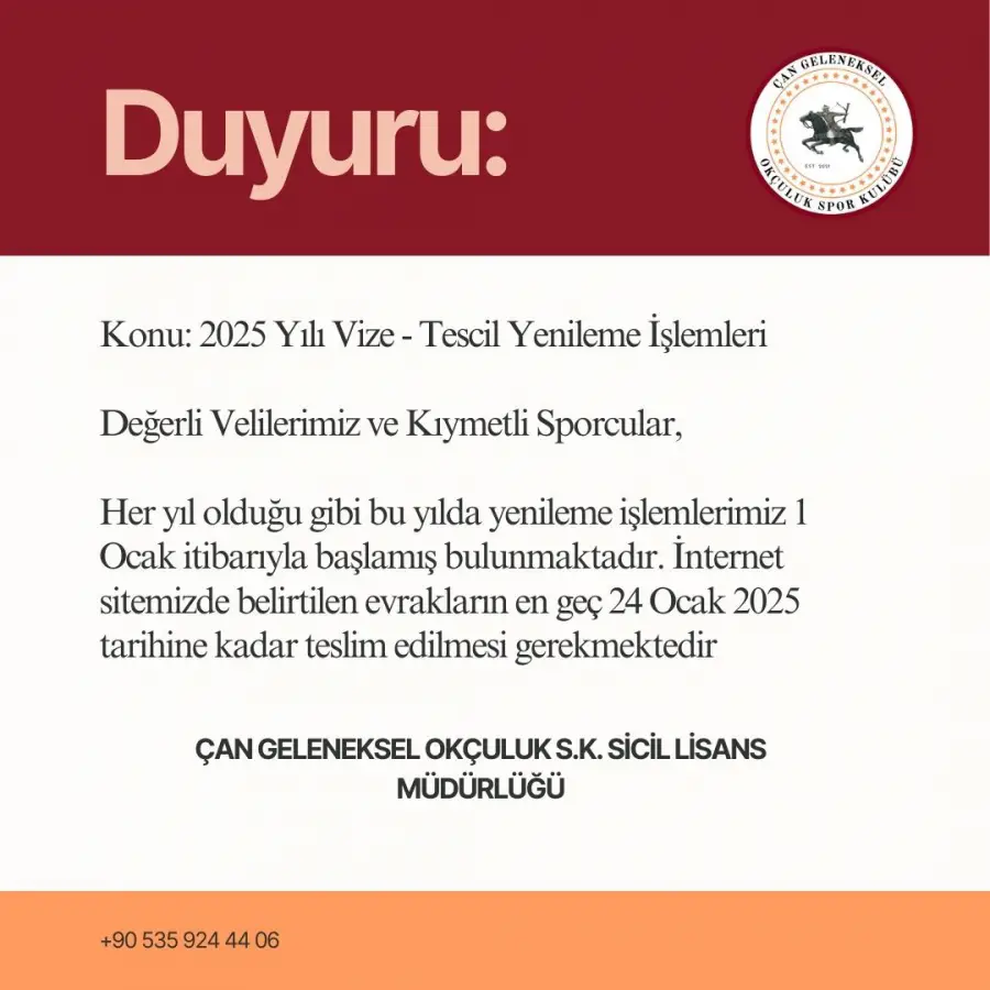 SPORCULARIMIZIN DİKKATİNE 